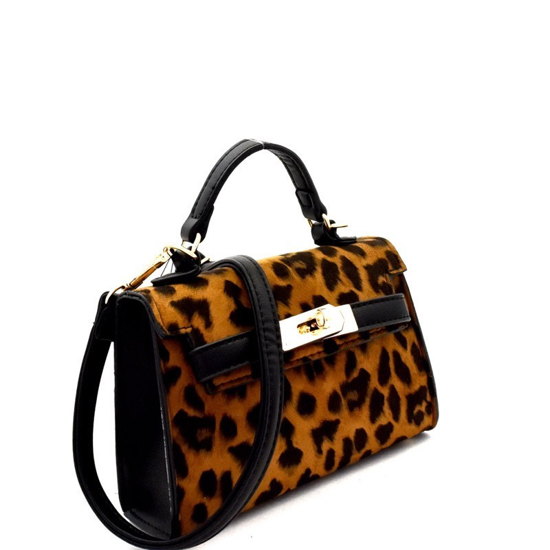 small leopard print bag